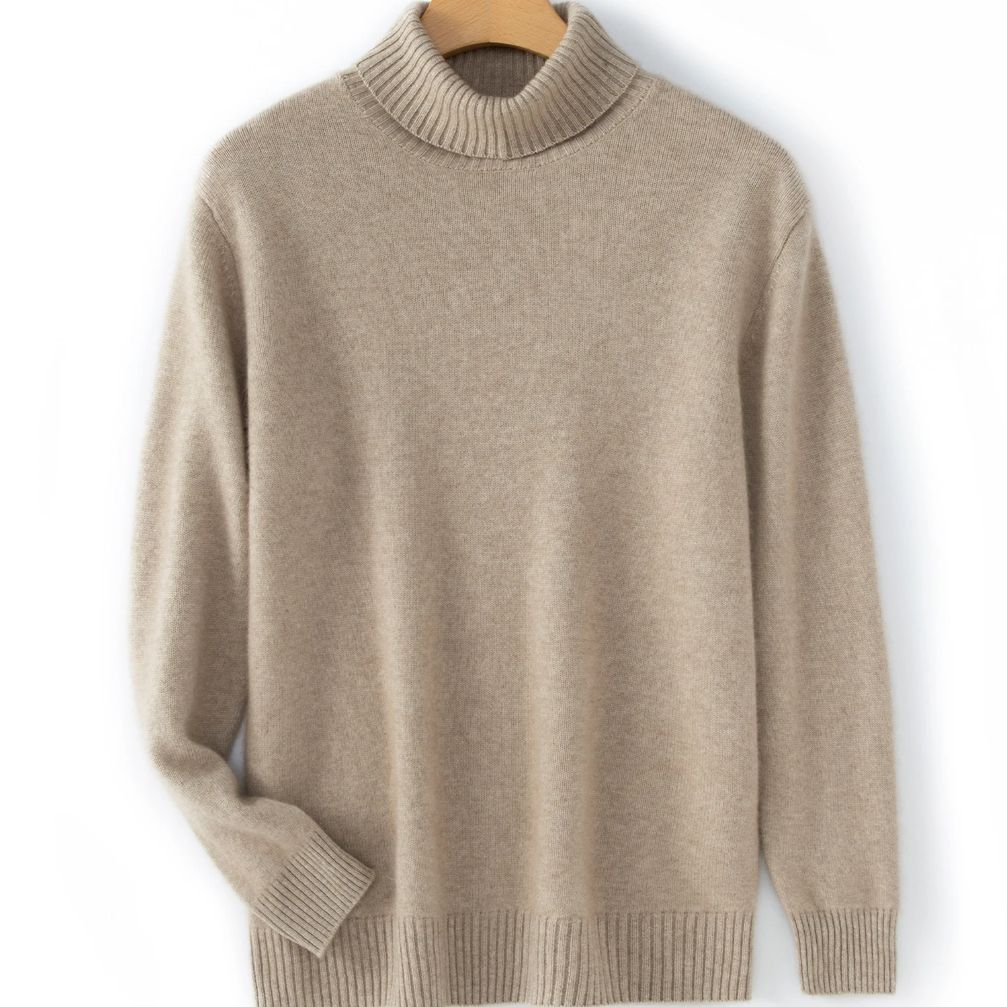 

Базовый мужской пуловер из чистого кашемира, свитер с высоким воротником, однотонный универсальный осенне-зимний вязаный элегантный повседневный простой топ с длинными рукавами