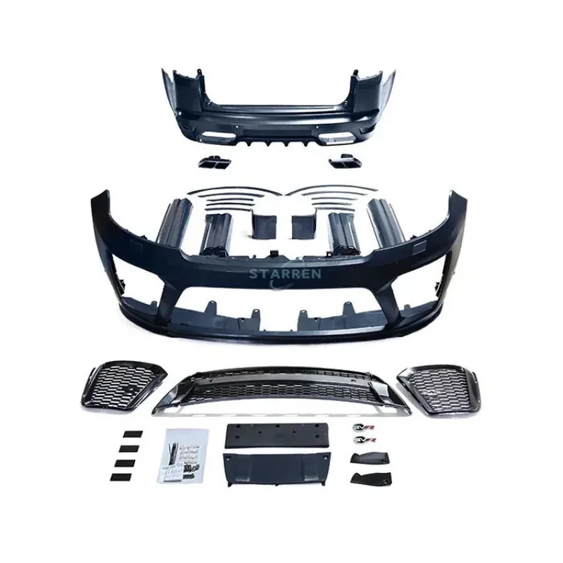 

2018 Upgr To SVR Style Front Bumper Grille Rear Bumper Body Surround Replacement Fitment For Range Rover Spo
