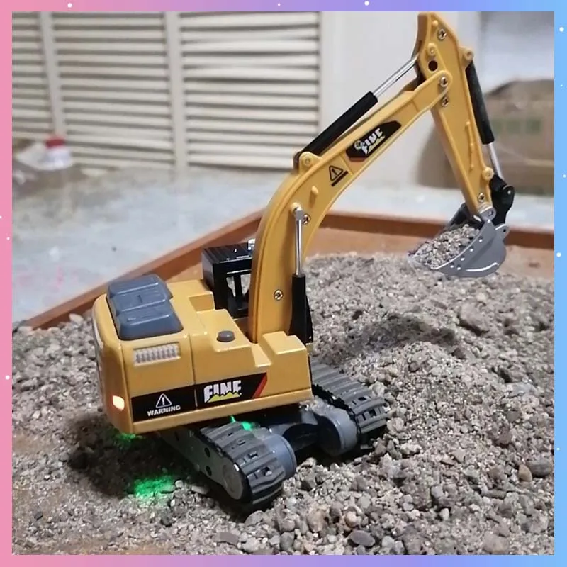 

Радиоуправляемый экскаватор JJRC 2.4G, масштаб 1:64, имитационная модель строительной техники из сплава, игрушка-экскаватор на пульте управления