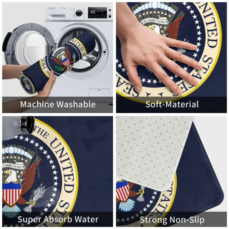 Seal Of The President Of The United States Doormat Non-Slip Kitchen Bath Mat Bedroom Balcony Floor Door Entrance Carpet Rug