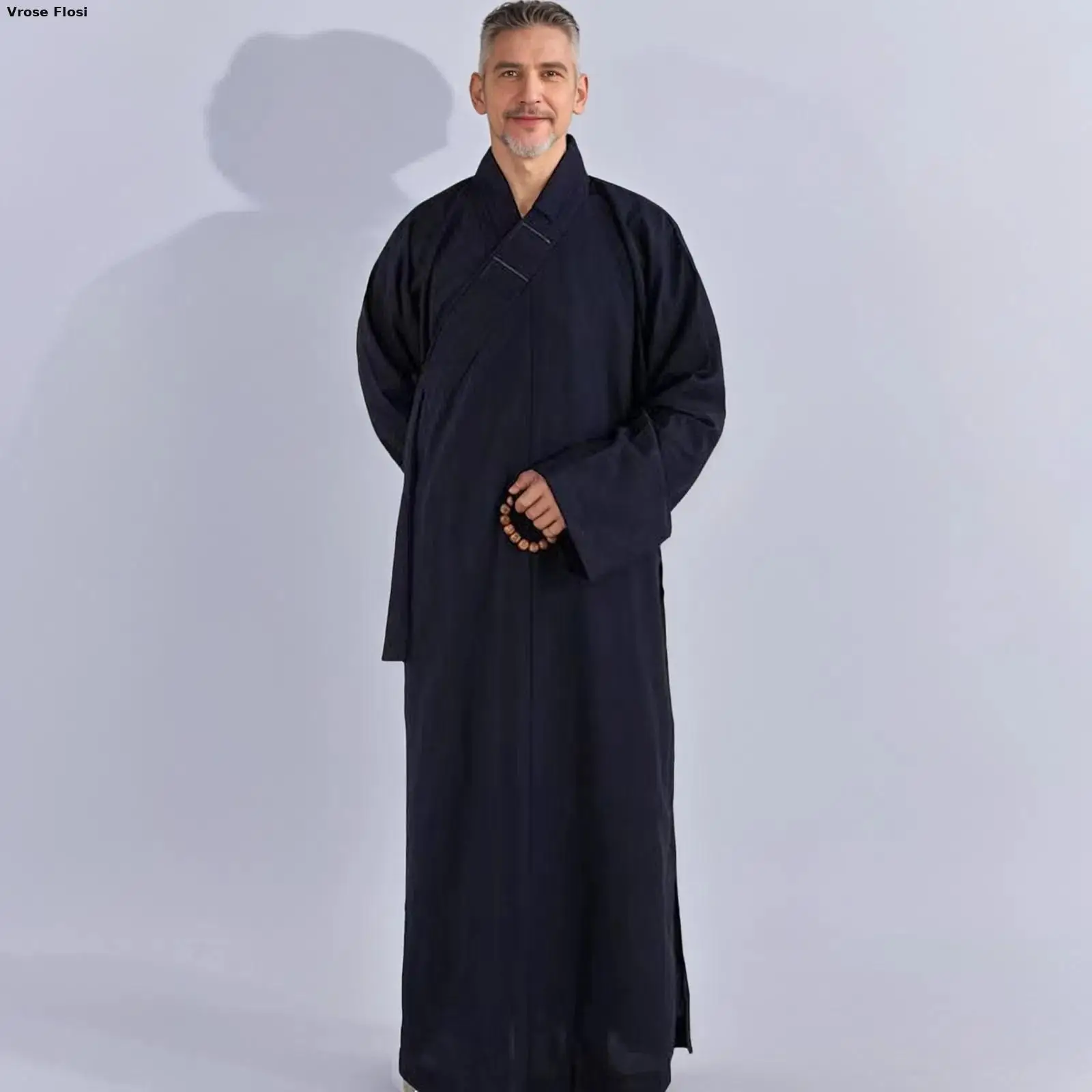 2024 neue traditionelle chinesische Kleidung lange Roben für Buddhismus Mönch buddhistische Kleidung für Erwachsene Männer Haiqing Meditation Kleid