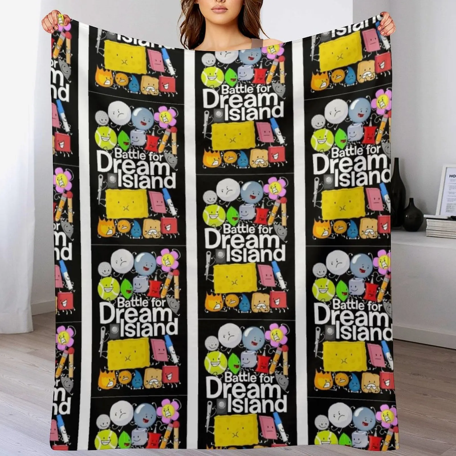 

BFDIBlack Throw Blanket manga Shaggy Kid'S Decorative Beds Blankets