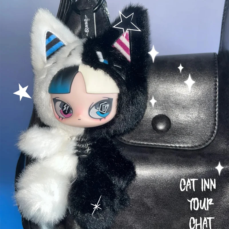 Inns caixa cega gato inne seu chat série caixa misteriosa 15cm inn figura de ação boneca saco surpresa chaveiro pingente decoração presentes da menina