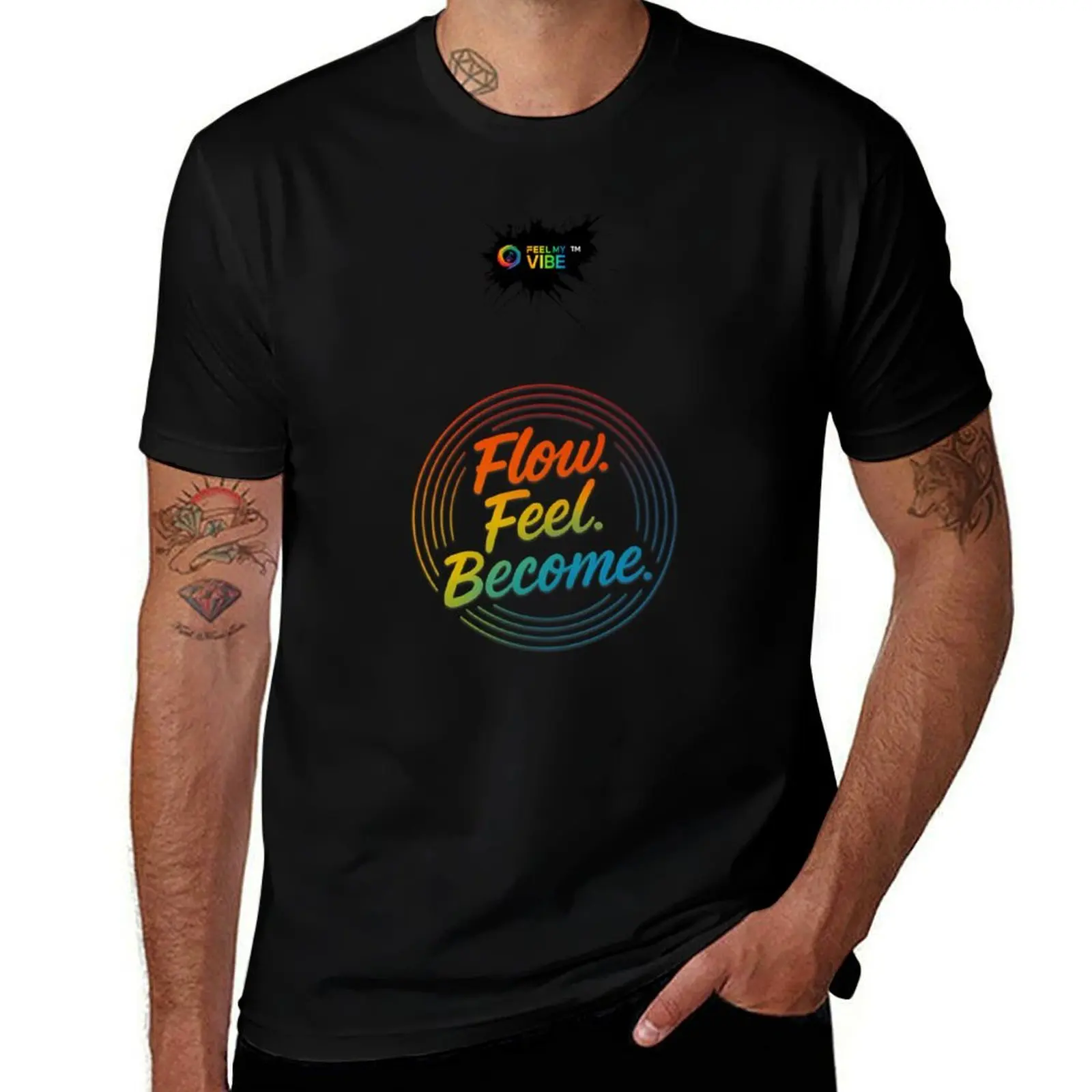 

Feel My Vibe - Flow, feel, become T-Shirt oversizeds anime graphic tee shirt t shirt for men
