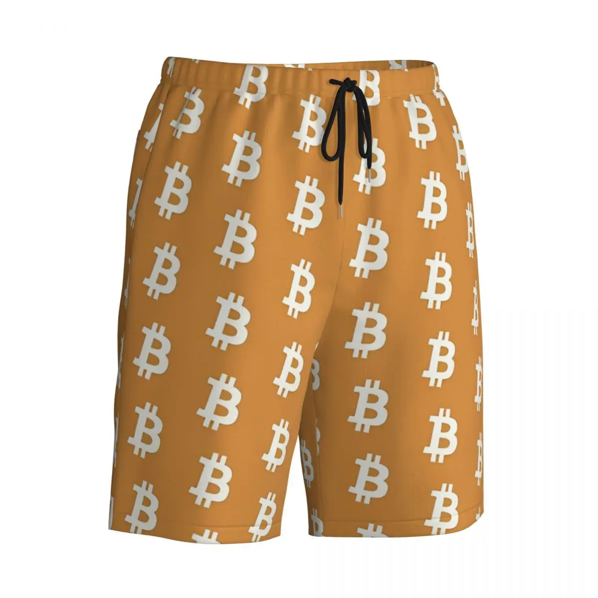 Bitcoin Cryptocurrency Board Shorts Summer Bitcoin BTC Y2K Funny Beach Short Pants Men Sports Fitness Quick Drying Swim Trunks
