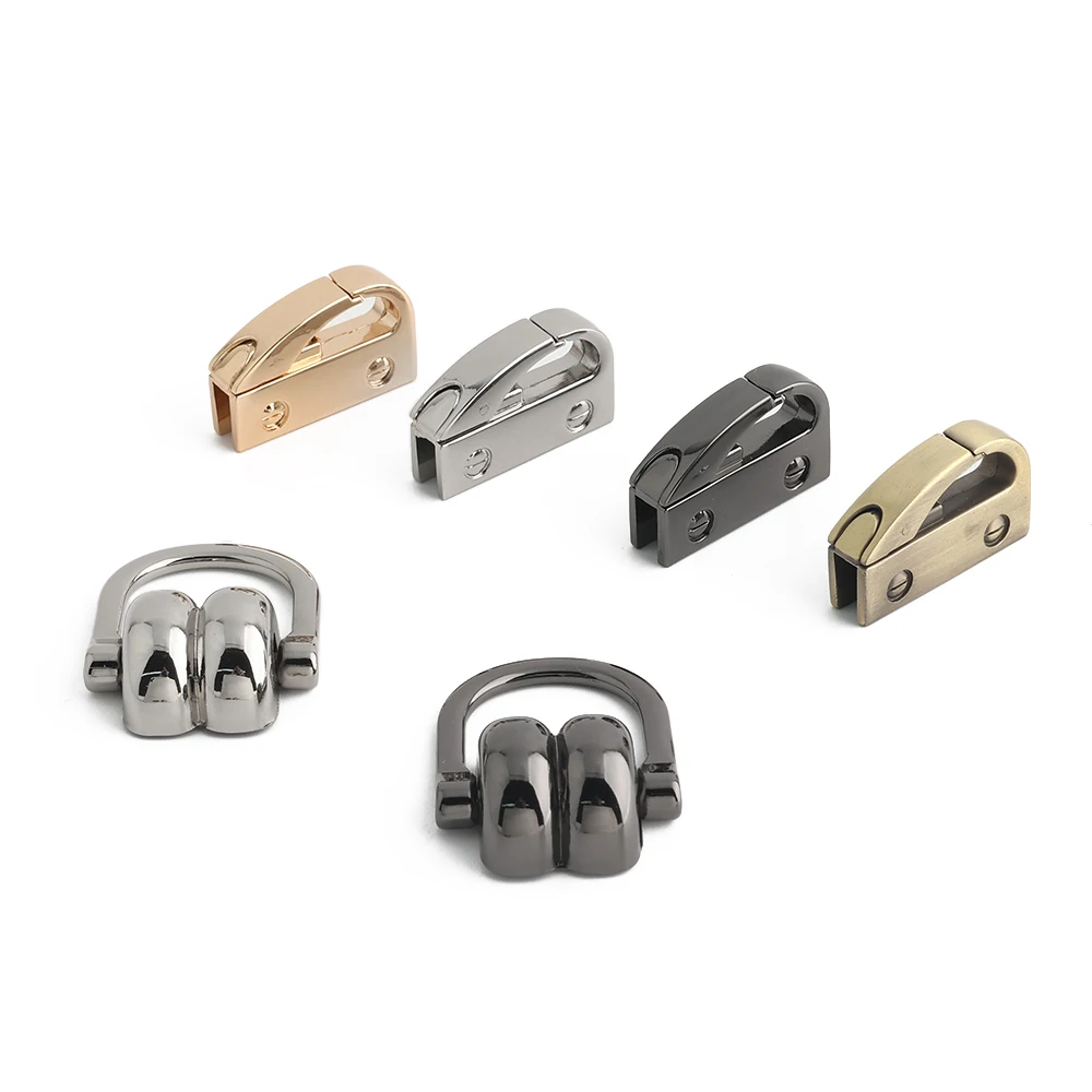 10/50/100PCS Metal Bag Side Hanger Square Ring For Handbag Strap Side Carabiner Clip Hook Chain Connector Buckle Accessories
