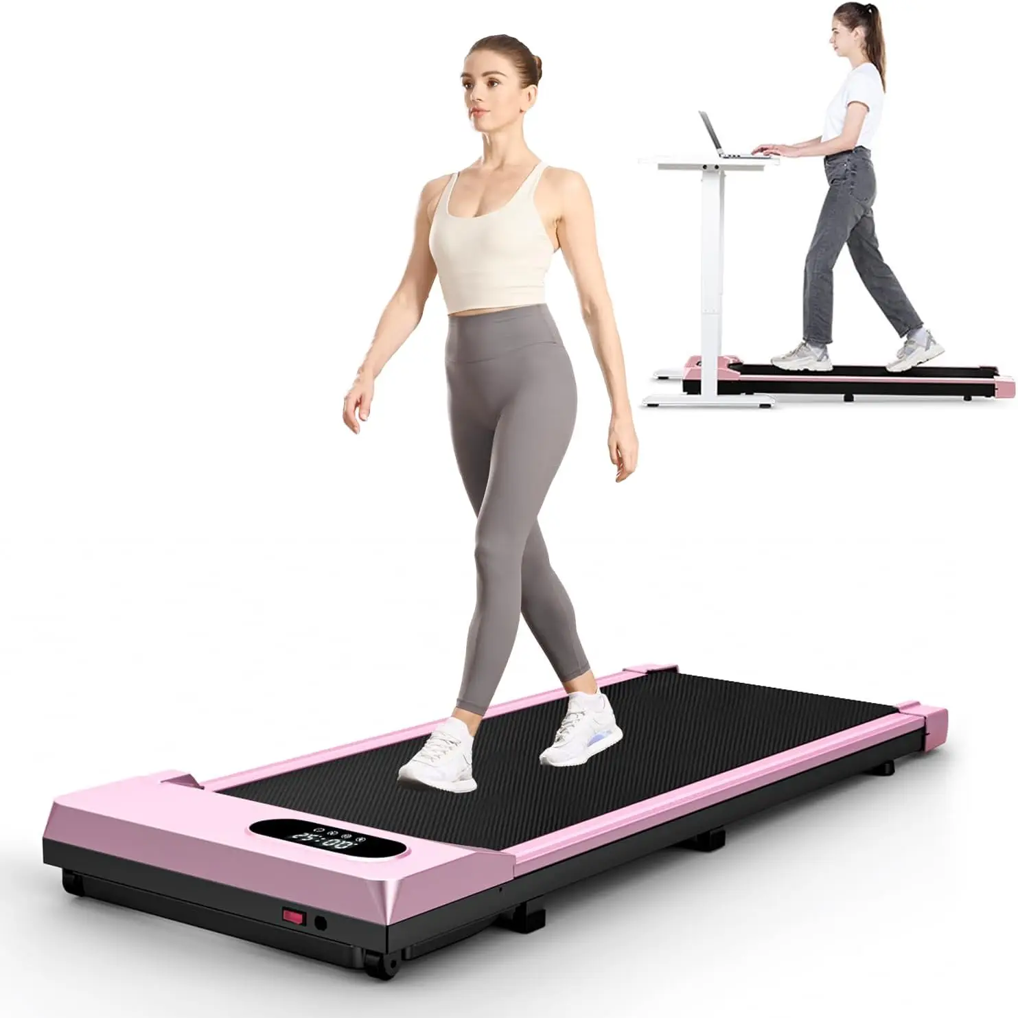 

5MPH Under Desk Treadmill Portable Small for Office & Home, Quiet Mini Compact Walking Pad with Remote Contro