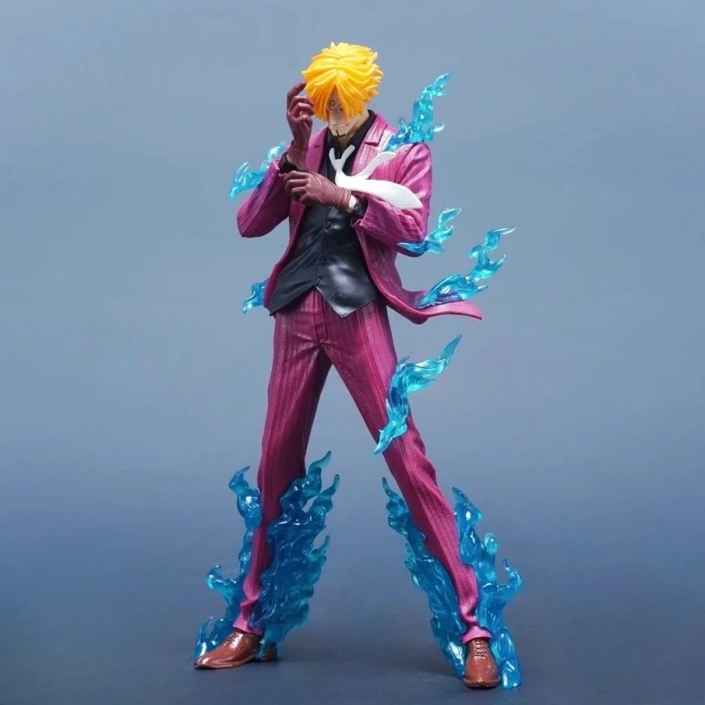 24cm/9,45 Zoll Anime ONE PIECE Figur Diable Jambe Sanji Actionfiguren PVC-Statue Desktop-Ornament Sammlermodell Spielzeug Geschenke