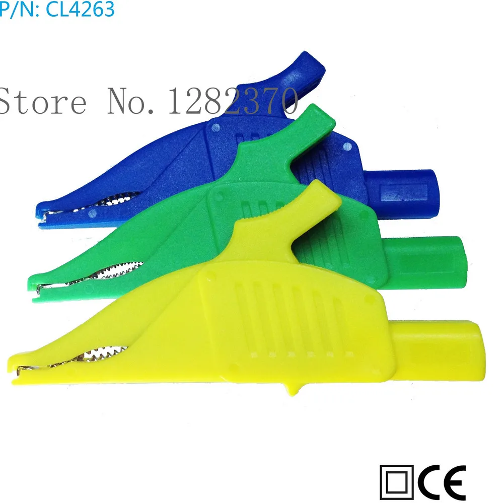 [SA] CL4263 high current copper insulated alligator clip dolphin clip 32A / 1KV 4 jack Dolphin Clip  --10pcs/lot