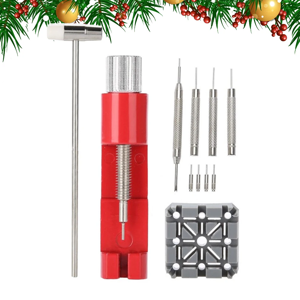 

11 Pcs Watch Strap Remover Repair Punch Link Pin Removal Tool Hammer Set Durable Metal Watchmaker Tools Maintenance Accessories