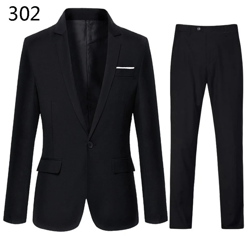 #TC03 # Fashion New Set Two Piece Slim Fit Men's Business Set Dropshipping