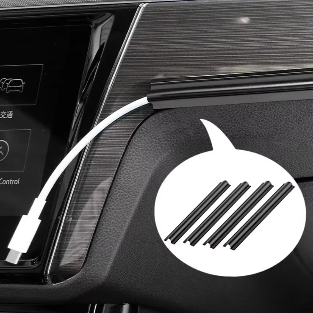 

4pcs/set Universal Fit​​ Car Interior Cable Sleeve​​ ​​Neat Design​​ Damage-Free ​​Cable Organizer Clamp​​ Enhance Aesthethetic