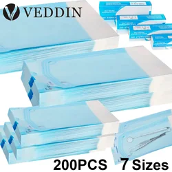 200PCS Self Sealing Sterilization Pouch Bags 7 Sizes Autoclave Sterilizer Bags Nail Tools Grade Paper Dental Tattoo Accessories