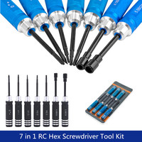 7Pcs 1.5 2.0 2.5mm Hex Screwdriver Tools Nut Wrench Kit for Wltoys Traxxas Axial RC Helicopter Car Aircraft FPV Drone