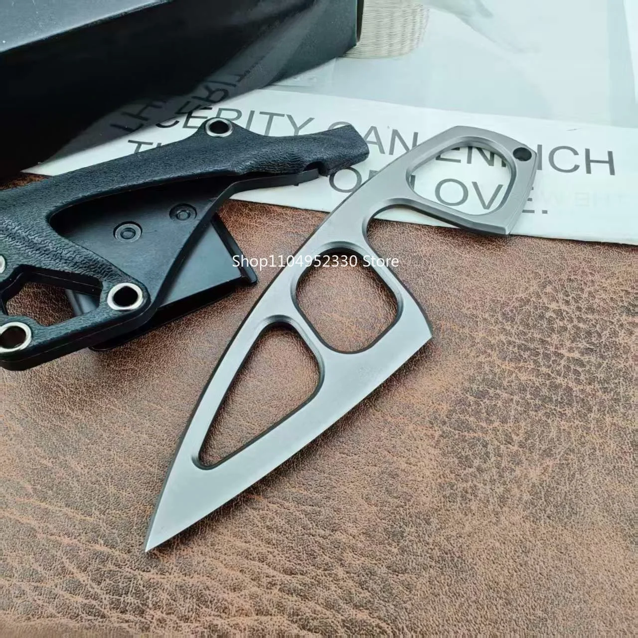 All Steel 440C Mini Pocket Outdoor Knife Jungle Emergency Use Camping Fixed Blade Backpack Utility Package Opening Tools Knives