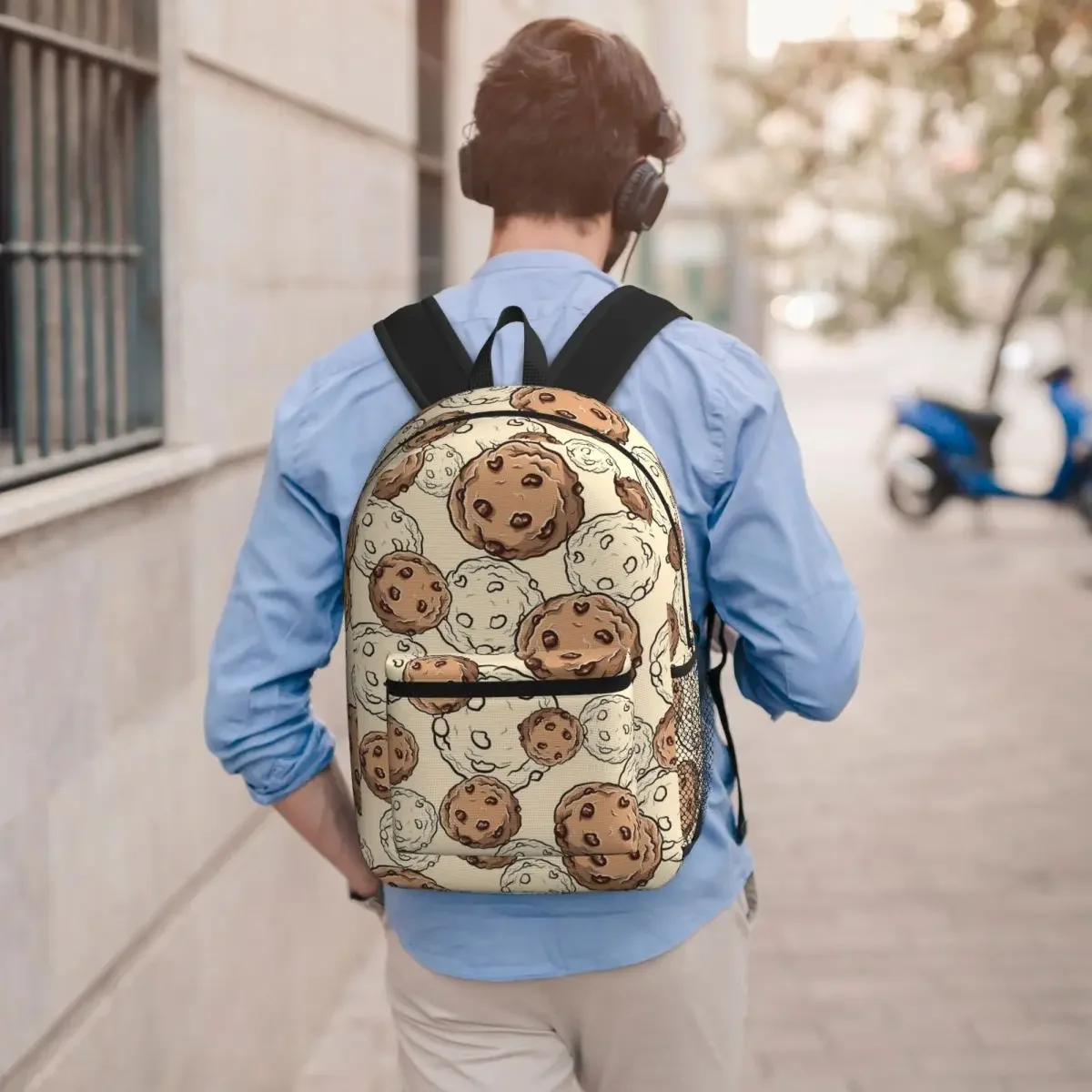 Cartoon Cookies Chocolate Cookie Backpack Boys Girls BookBag Kids School Bag Laptop Shoulder Bags for Men Women