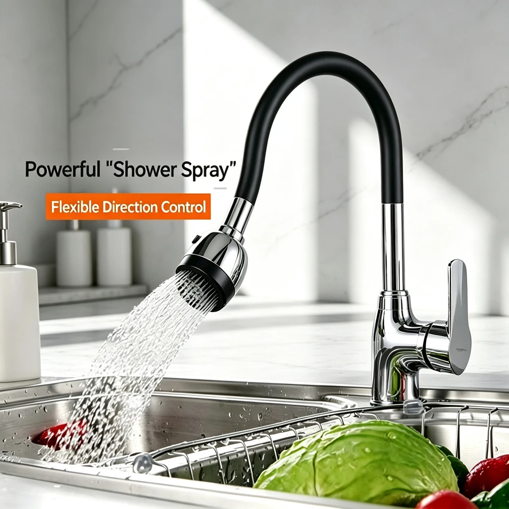 360° Rotating Flexible Kitchen Sink Faucet  Hot and Cold Water Mixing Faucet Kitchen Faucets Household  Hose Kitchen Faucet