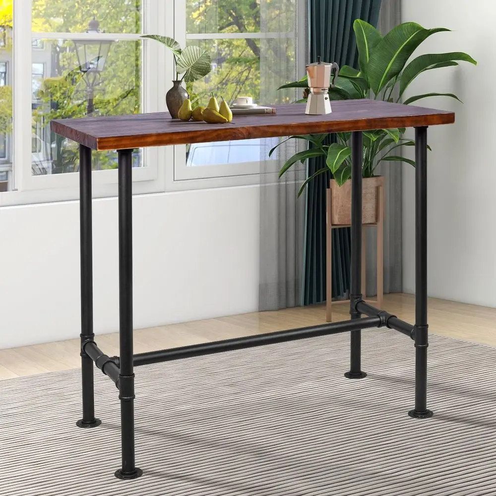 

DIY Industrial Design Pipe Dining Table Casual Pub BAR Laptop Table Modern Studio Wood and Metal Rectangular Dining Table homeo