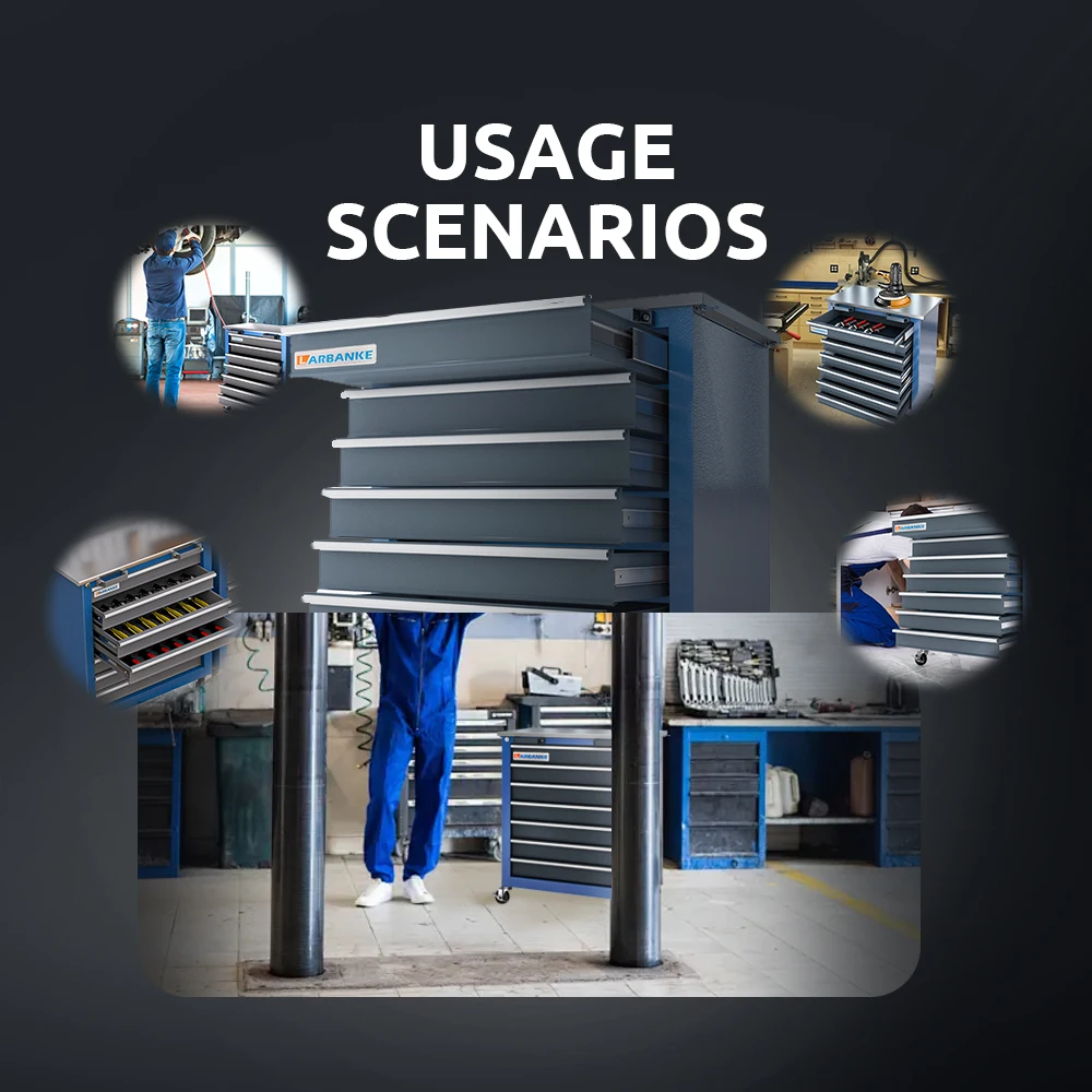 7-Drawer Rolling Tool Chest with Key Locking System,Tool Chest with 360° Lockable Wheels