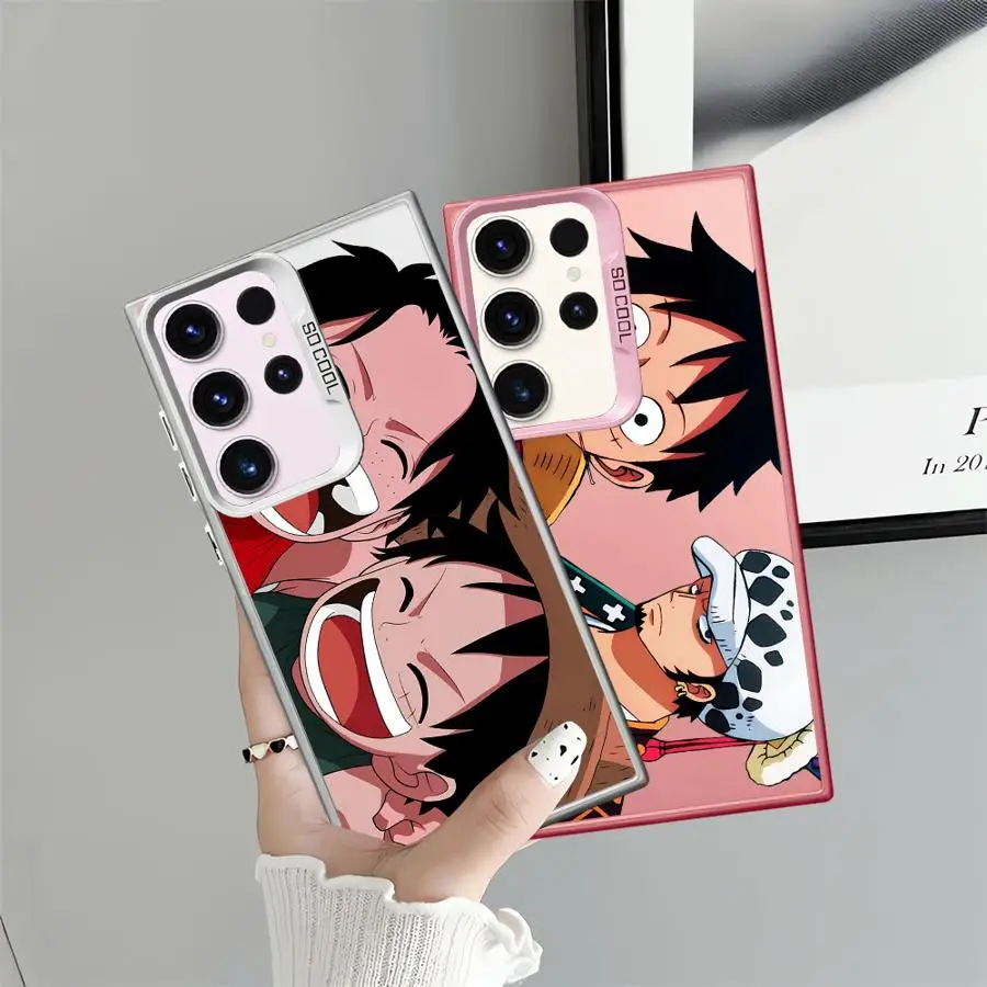 One Piece Anime Luffy Case for Samsung Galaxy S24 FE S22 Ultra S25 S20 FE S23 S21 Note 20 Ultra S25Edge Phone Cover 