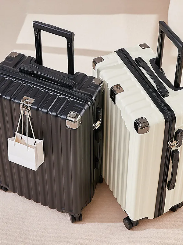 hardshell-suitcase-password-lock-zipper-large-capacity-travel-bag-unisex-24-inch-check-in-luggage-fashionable-carry-on-bag