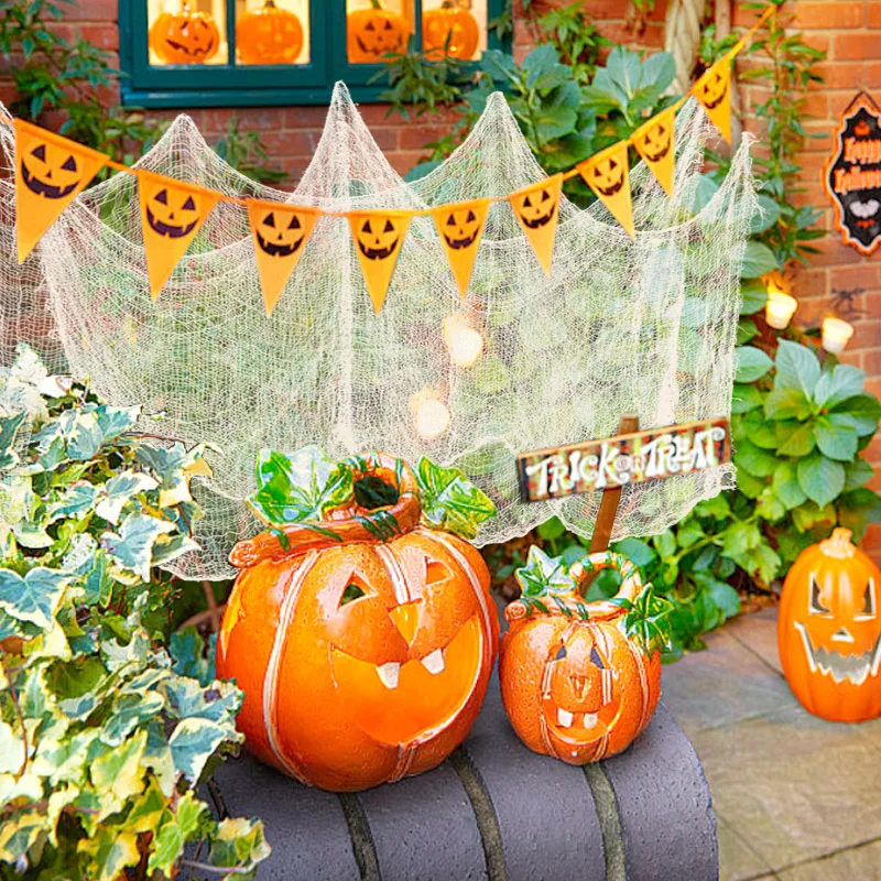 2M/4M Halloween-Dekorationen, schwarzes gruseliges Gaze-Tuch, Fenster, Tisch, Tür, Netz, gruseliges Kostüm, Party, Spukhaus, Wand, DIY-Dekoration – Detail 3