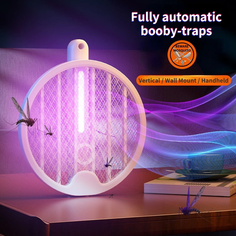 Imagem -02 - Folding Mosquito Killer Lamp In1 Mosquito Elétrico Swatter Usb Recarregável Pendurar Verão Fly Trap Insect Racket Zapper