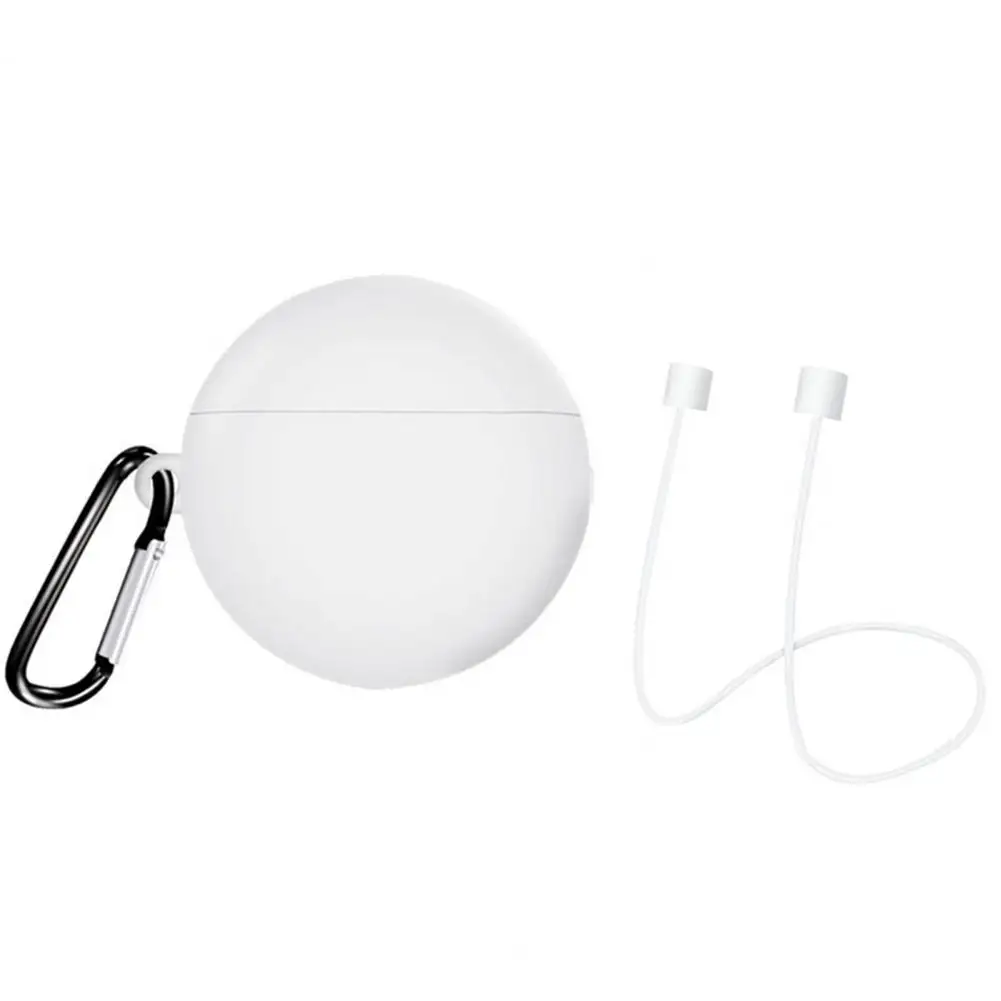 Earphone Case Bluetooth compatible Earbuds Shockproof Soft Silicone Cover Protective with Anti lost Strap for Freebuds 3