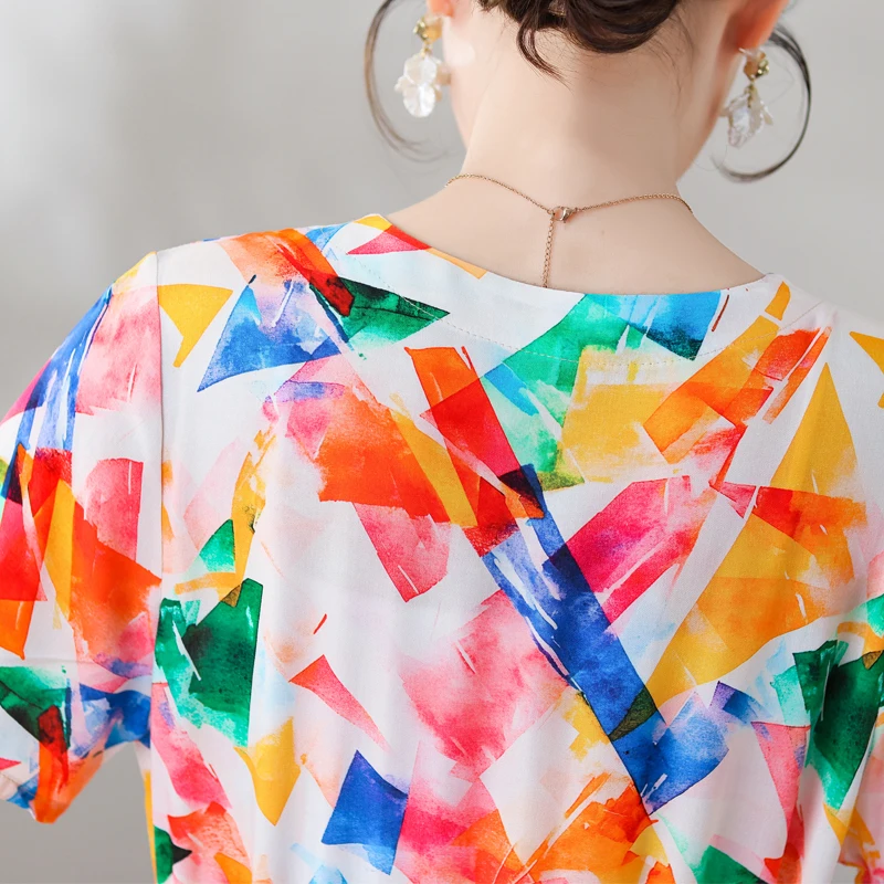 Vestido de verano para mujer, vestido Vintage corto de algodón con estampado Floral, Vestidos de moda de talla grande