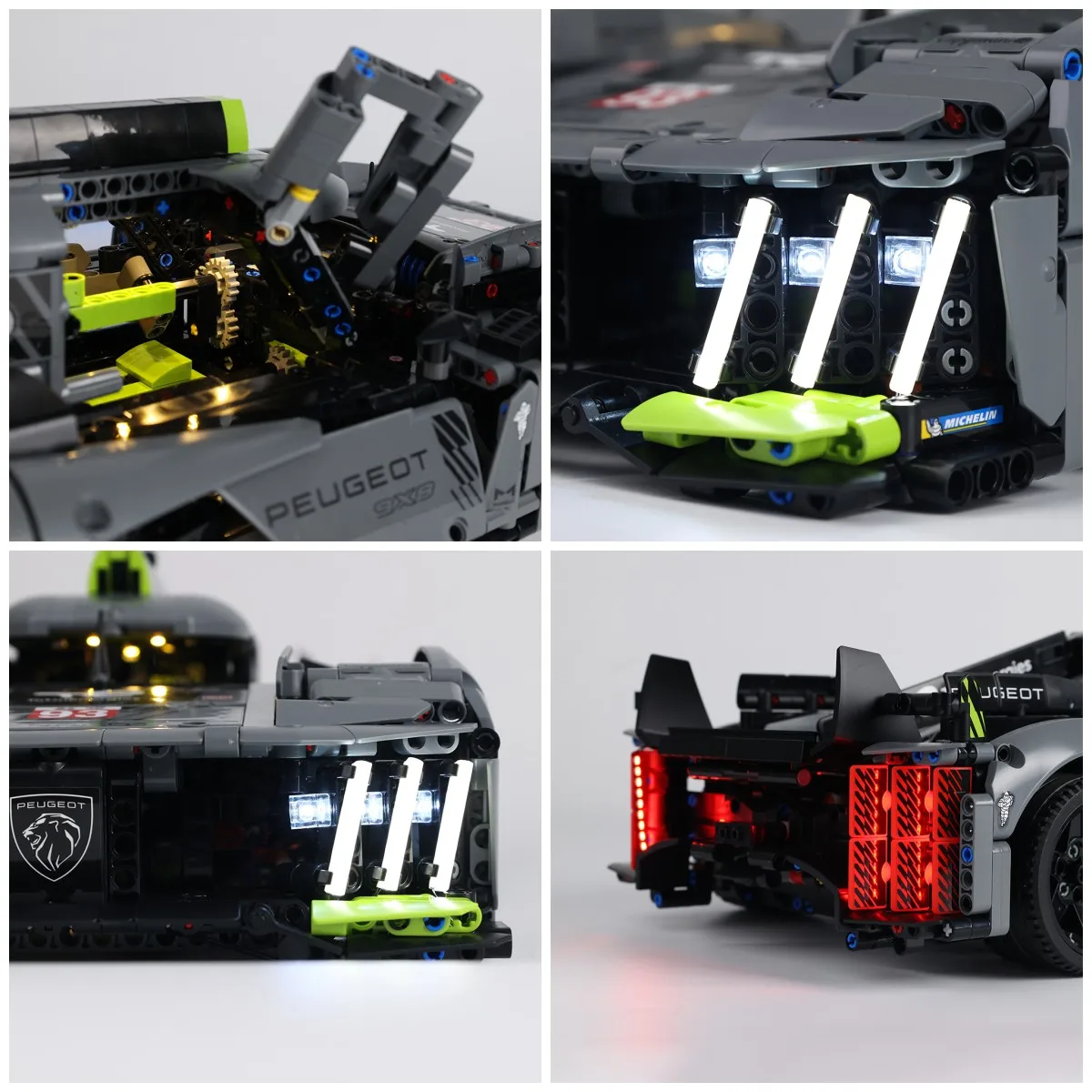 EASYLITE LED Light Set For 42156 PEUGEOT 9X8 24H Le Mans Hybrid Hypercar Super Car DIY Toys Building Blocks Bricks Kit No Model