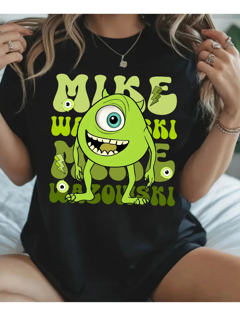 

Disney Monsters University McWazowski T-shirt Soft and Elastic Casual Shirt Machine Washable Round Neck Short Sleeve Shirt