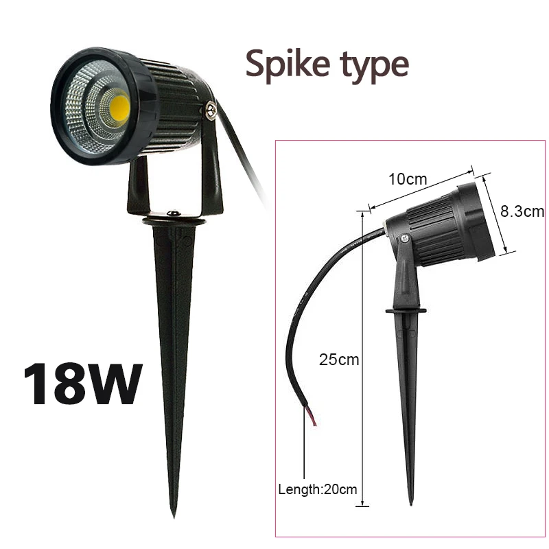 LED COB Tuinverlichting 5W 7W 10W 15W Outdoor Spike Gazon Lamp Waterdichte Verlichting Tuin pad Spots AC110V 220V DC12V 24V - afbeelding 1