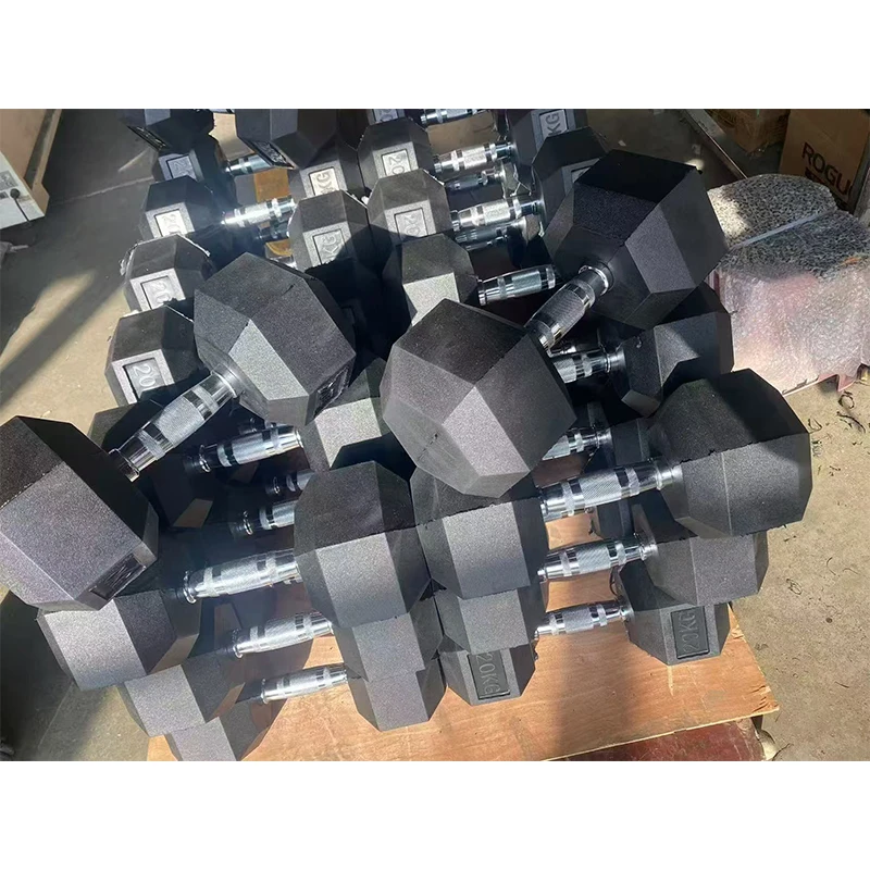 

Gym Equipment Fixed Black Hex Rubber Covered Dumbbell for Body & Legs Weight Lifting Durable Fitness Equipment 5kg