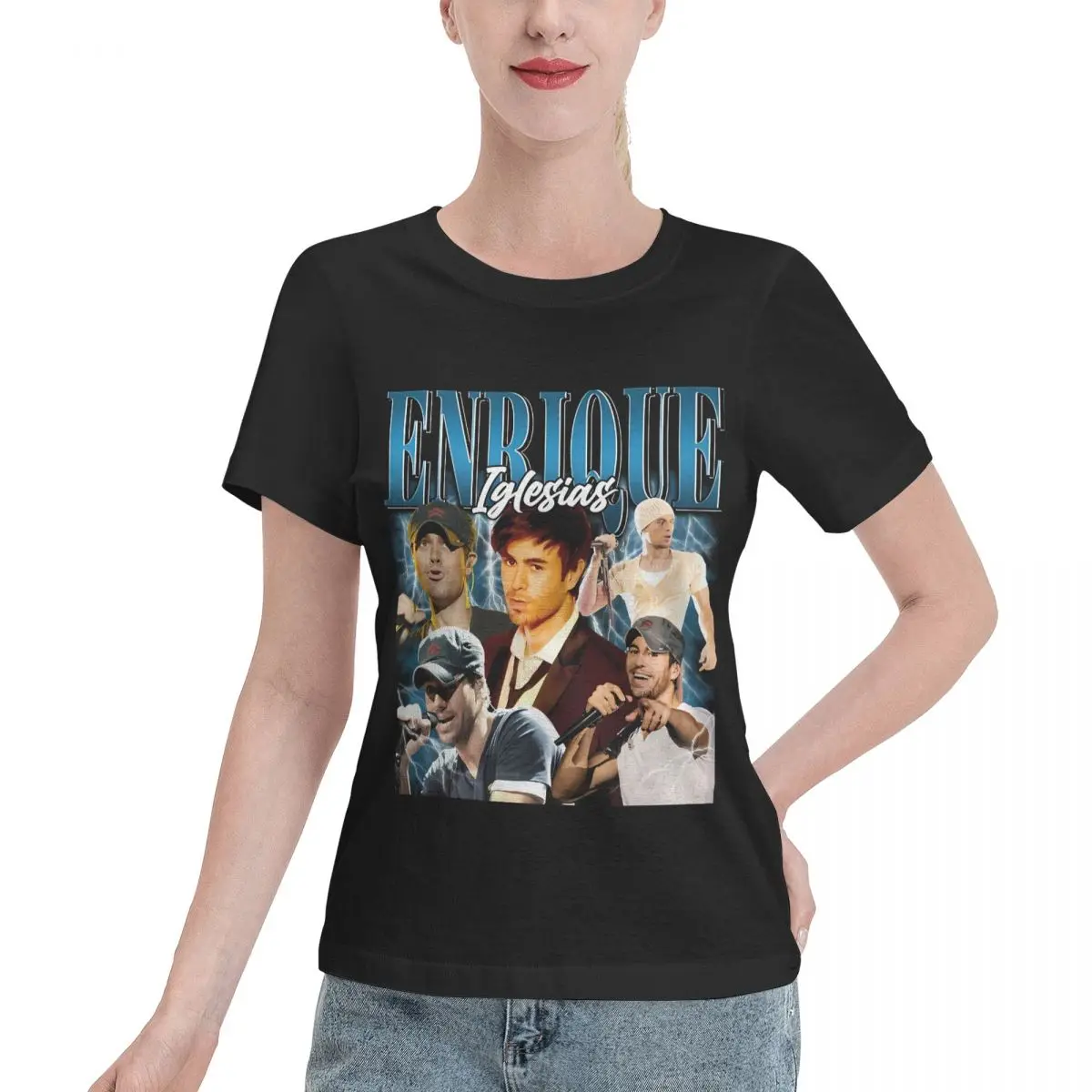 High Quality Enrique Iglesias Vintage - Iconic Latin Pop Women's T-shirt Vintage Wear Spring Autumn Top