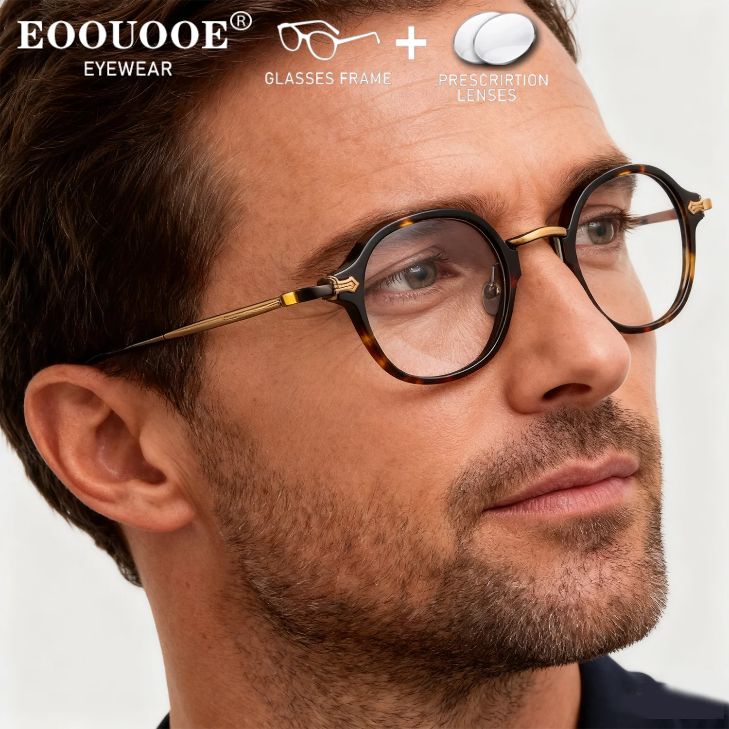 

Demi Acetate Vintage Optical Glasses Men Women Filter Blue Light Prescription Lenses Myopia Progressive Reading Glasses