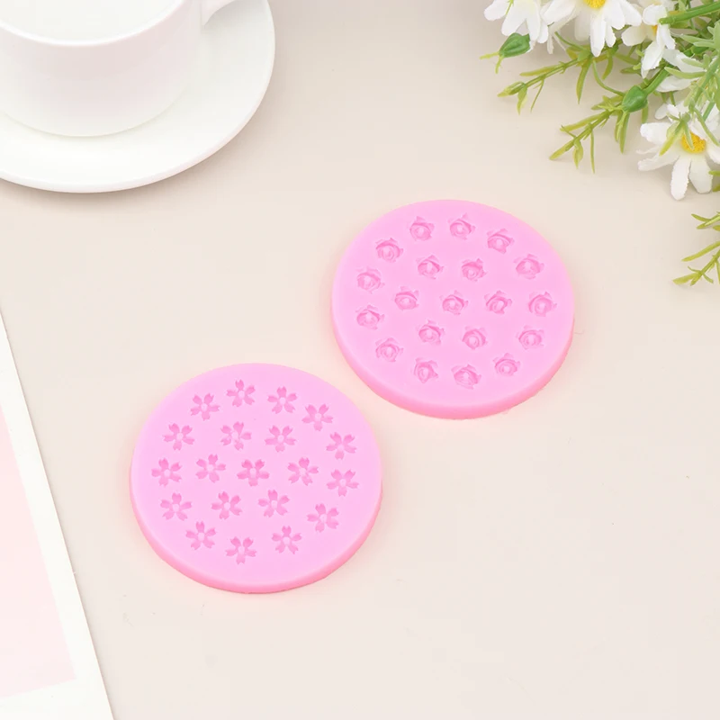 Mini 20 Holes Cherry Blossom Rose Silicone Mold DIY Flower Shaped Chocolate Fondant Dessert Flower Cake Decorative Baking Tool. view 4