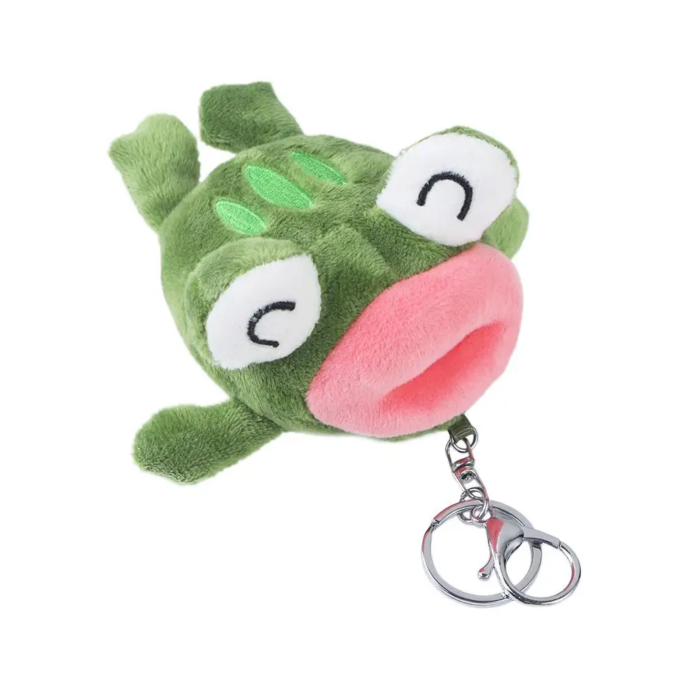 Backpack Pendant Soft Toy Plush Pendant Stuffed Animals Big Mouth Frog Doll Stuffed Toys Plush Keyring Plush Keychain