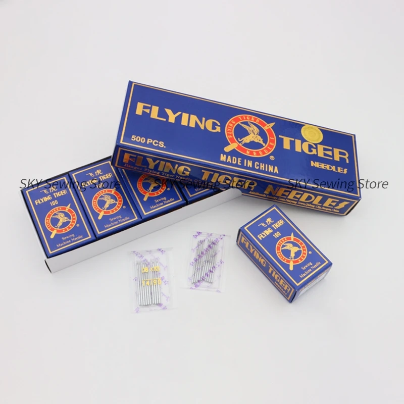 500pcs Flying Tiger Embroidery Machine Needle DB*K5 DBXK5 Needles 9 10 11 12 14 16 65 70 75 80 90 100 Computer Embroidery Parts