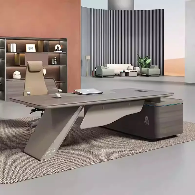 Boss's office desk and chair combination, simple and modern CEO, leader's office furniture supervisor, manager