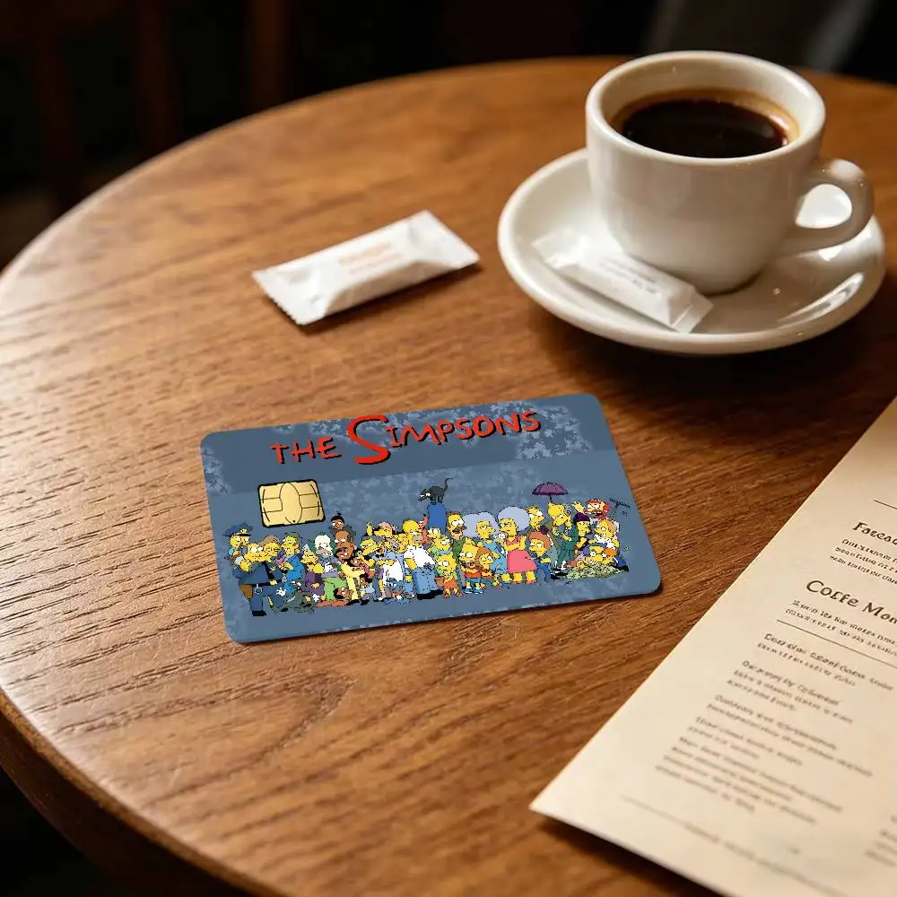 Cartoon ANIME Spend or Save Funny Shell Ultra Thin No Fade Sticker Cover Film for Debit Credit Card The S-impsons-S