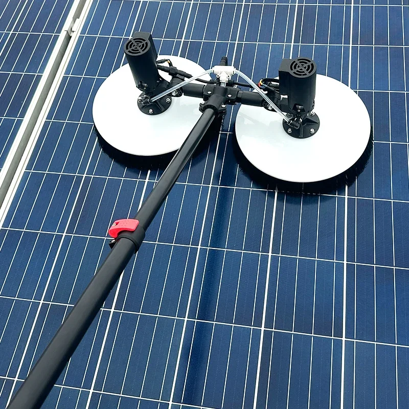 7.2M Aluminium Telescopic Pole Solar Panel Cleaning Equipment Water Fed Pole Rotating Solar Panel Cleaning Brush