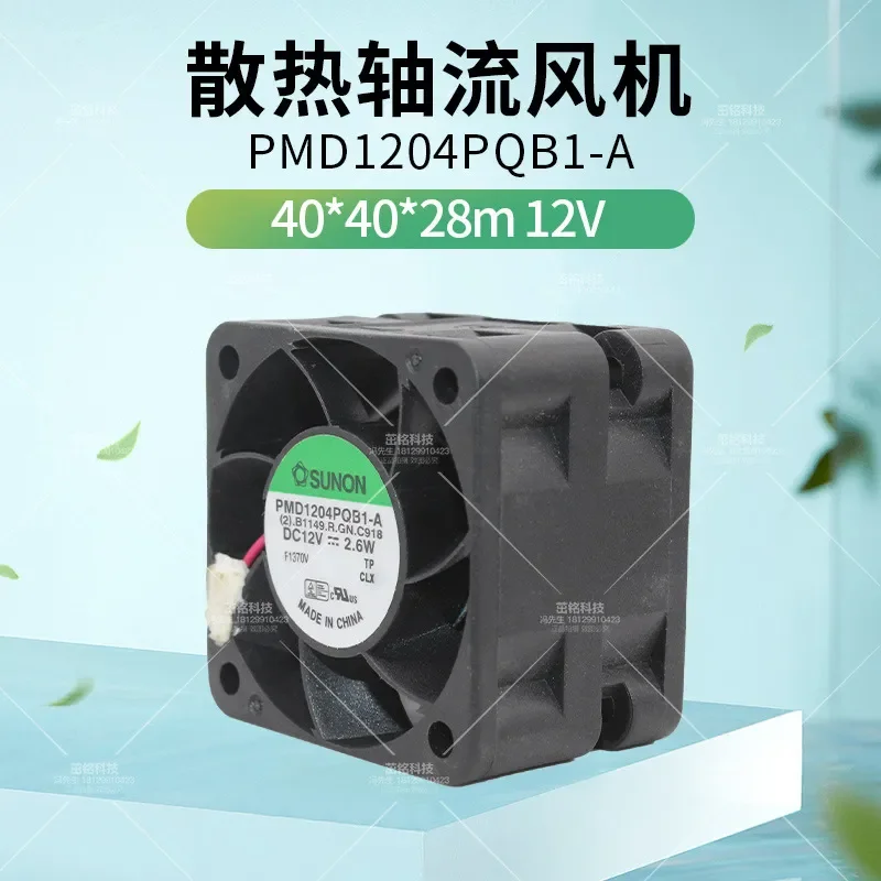 PMD1204PQB1-A for SUNON 4028 12V 2.6W 4-Wire 4CM Server Dual Ball Bearing Fan