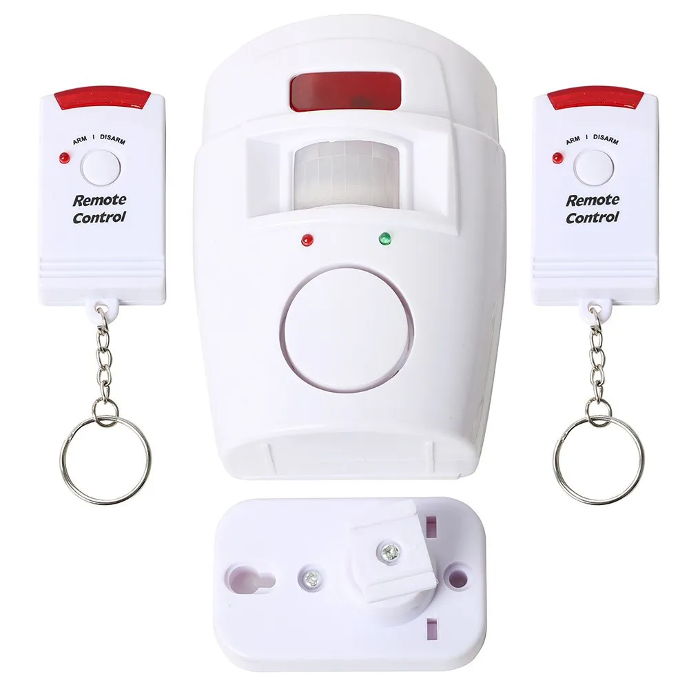 Home Smart Sicherheits alarm Infrarot sensor Diebstahls icherung Bewegungs melder Alarm monitor drahtlose 105db Alarmsystem 2 Fernbedienung