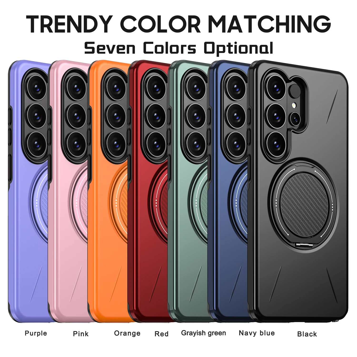 Rd for Samsung Galaxy A27 A57 A37 A56 A36 A26 A17 A07 A06 A16 F17 360° Rotating Stand Phone Case Shockproof Bracket Cover Fundas