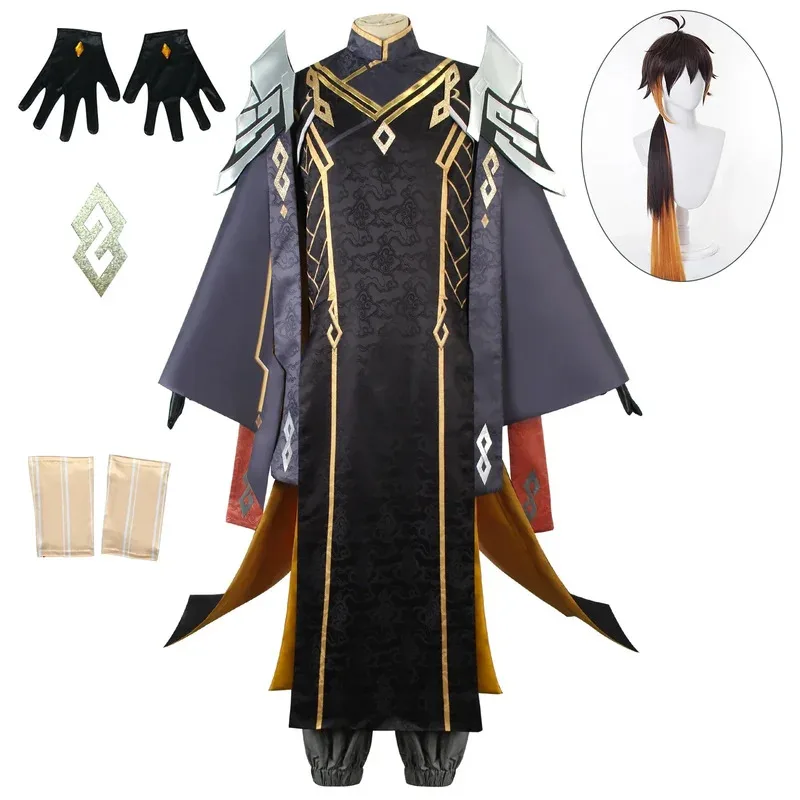 

Genshin Impact Morax Zhongli Cosplay Costume Adult Carnival Uniform Anime Halloween Party Costumes Masquerade Women Game Outfit