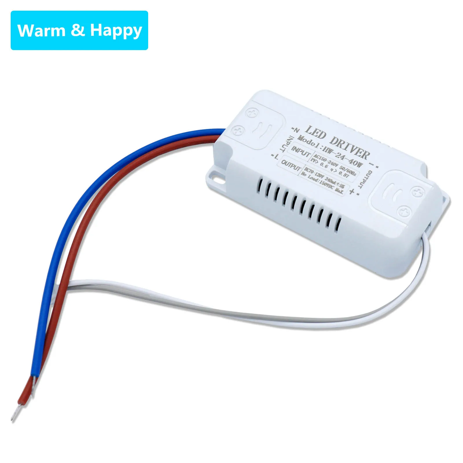 

LED Driven Lighting Transformer AC150-240V 24-40W Constant Current Driver 240mA Monochrome Power Supply Ceiling Light