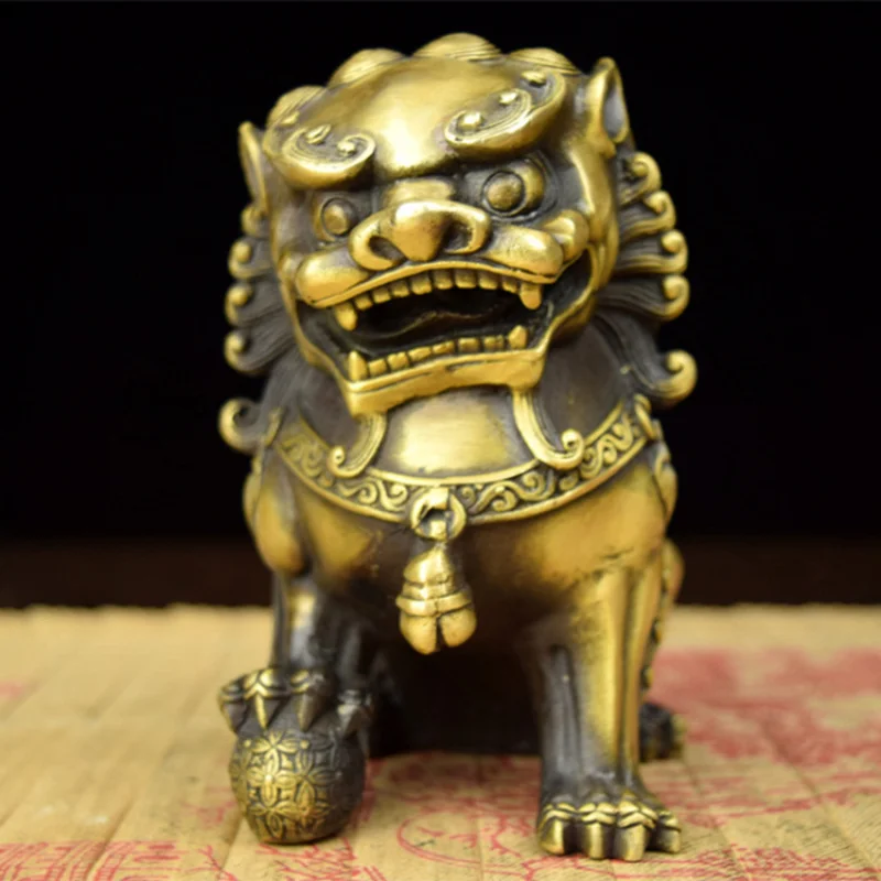 , brass ornaments for door guard, Beijing lion