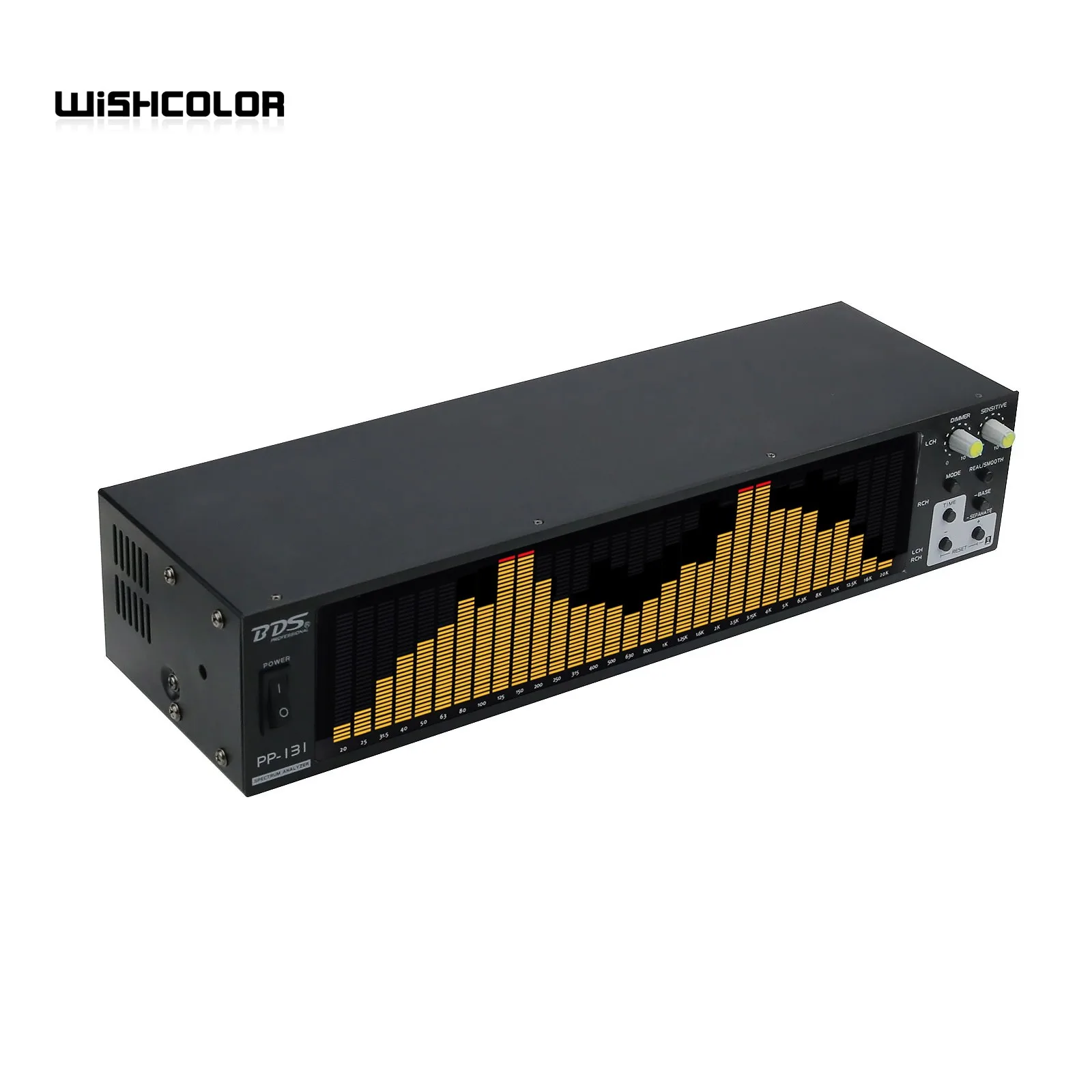 Wishcolor BDS PP-31 Yellow LED Digital Audio Spectrum Analyzer Display 1U Music Spectrum VU Meter 31 Segments - view 6