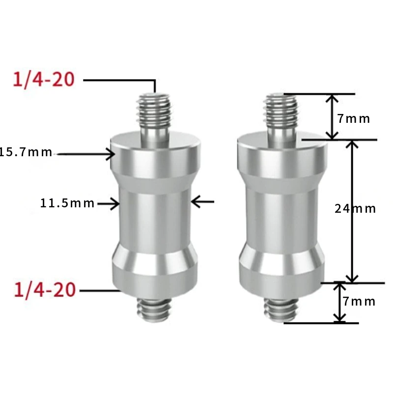 1/4 and 3/8 Photography Conversion Screw Flash Lamp Stand Live Streaming Bracket Installation Screw Nut For Tripod and Gimtach
