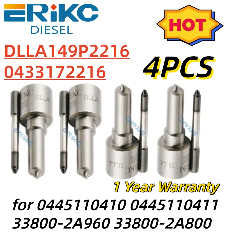 DLLA149P2216 0433172216 Fuel Injection Nozzle DLLA 149 P 2216 Nozzle Spray for 0445110410 0445110411 33800-2A960 33800-2A800